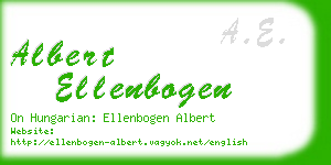 albert ellenbogen business card